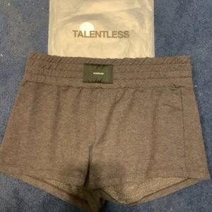 TALENTLESS GREY WOMENS PREMIUM BOXING SHORTS NWT